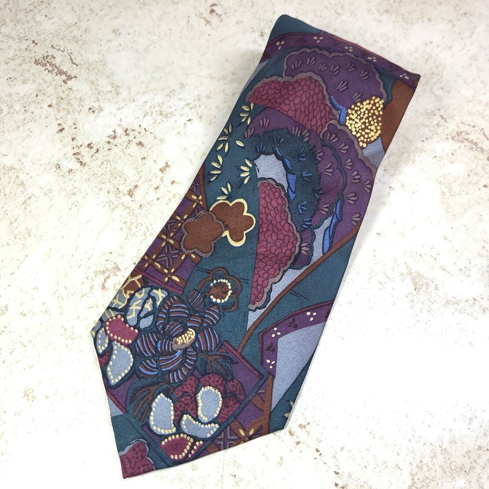 The Valeriano‎ Collection Italy/New York Abstract Multicolored Silk Pointed Tie